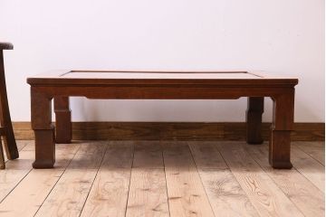 アンティーク家具　和製アンティーク　総欅製の古い座卓(センターテーブル)(2)