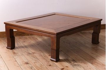 アンティーク家具　和製アンティーク　総欅製の古い座卓(センターテーブル)(2)