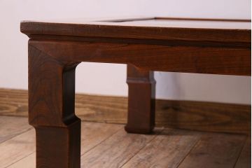 アンティーク家具　和製アンティーク　総欅製の古い座卓(センターテーブル)(2)