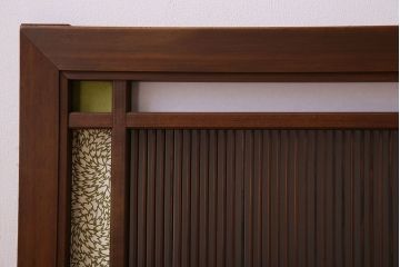 和紙張り!和モダンな雰囲気漂うアンティーク欄間(明かり取り、明り取り)(2)