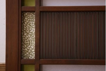 和紙張り!和モダンな雰囲気漂うアンティーク欄間(明かり取り、明り取り)(2)