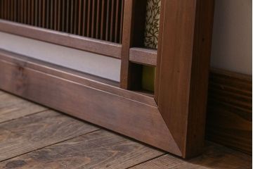 和紙張り!和モダンな雰囲気漂うアンティーク欄間(明かり取り、明り取り)(2)