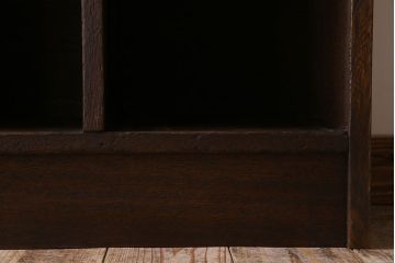 【0様ご成約済み】アンティーク　檜材天板付き!シンプルでレトロなマス目棚(収納棚、飾り棚)