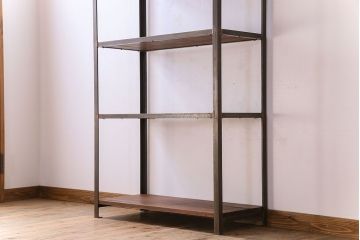 シャビーな雰囲気のラフジュ工房オリジナルアイアンラック(飾り棚)【小】