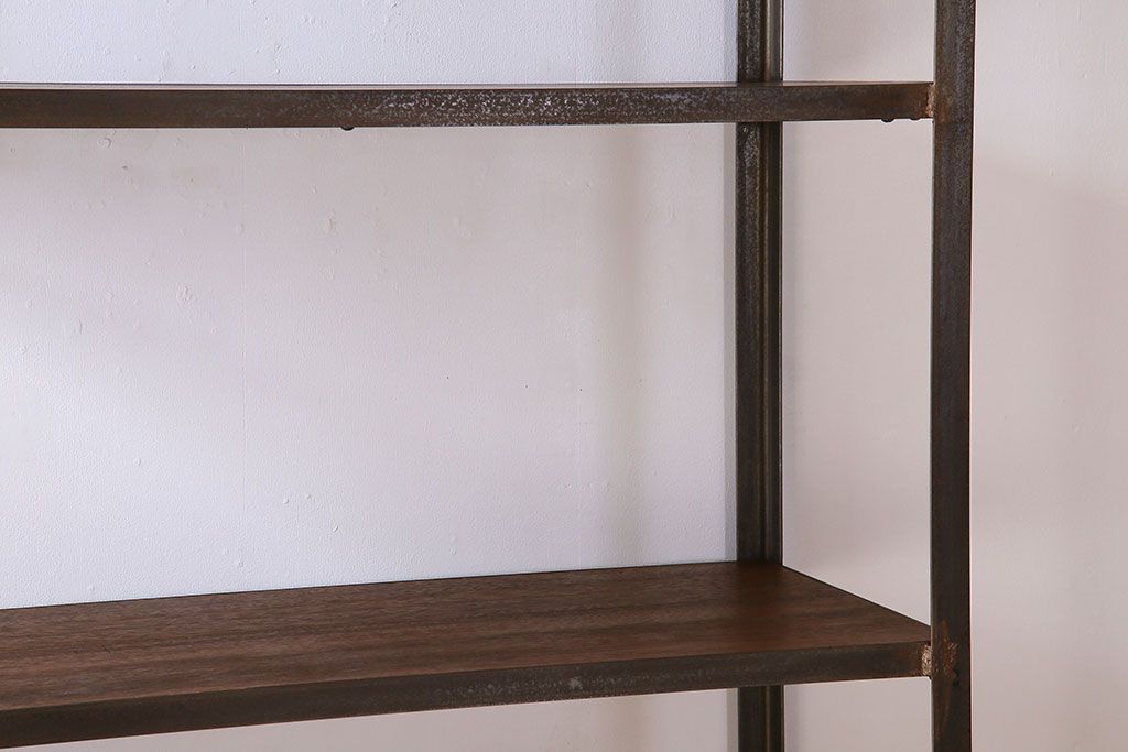 シャビーな雰囲気のラフジュ工房オリジナルアイアンラック(飾り棚)【小】