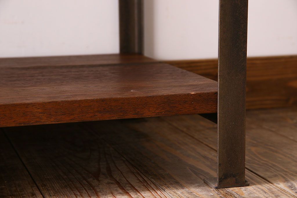 シャビーな雰囲気のラフジュ工房オリジナルアイアンラック(飾り棚)【小】