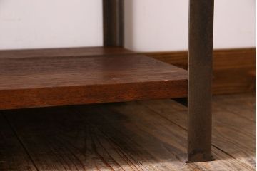 シャビーな雰囲気のラフジュ工房オリジナルアイアンラック(飾り棚)【小】