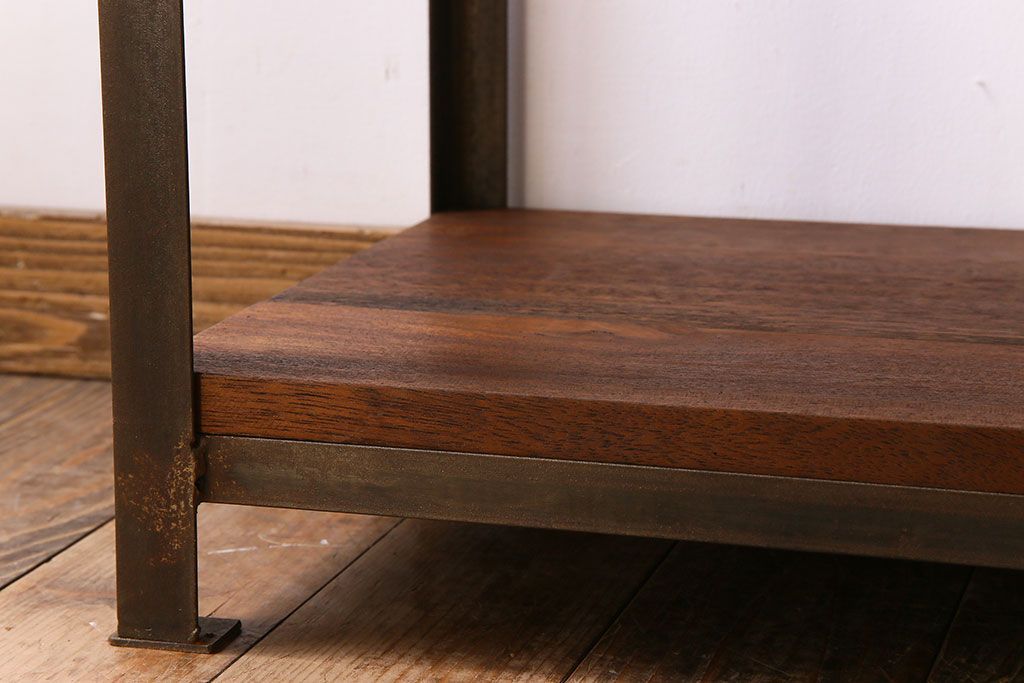 シャビーな雰囲気のラフジュ工房オリジナルアイアンラック(飾り棚)【小】