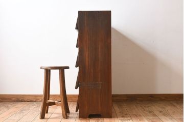 アンティーク家具　和製アンティーク　古い木製のパタパタ戸棚(収納棚)