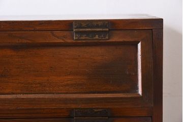 アンティーク家具　和製アンティーク　古い木製のパタパタ戸棚(収納棚)
