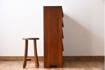 アンティーク家具　和製アンティーク　古い木製のパタパタ戸棚(収納棚)