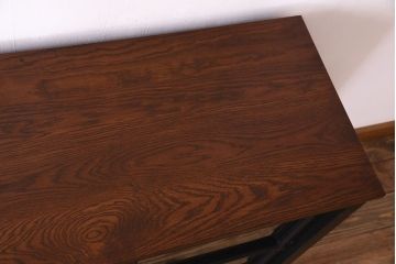 アンティーク家具　アンティーク　モダンなペイントガラス戸棚