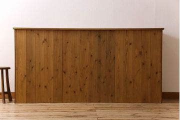 レトロ家具　昭和レトロ　シンプルなデザインのサイドボード(カウンターテーブル・収納棚・食器棚)