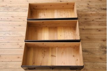 アンティーク家具　明治大正期　古民具・骨董　かくし付き!六尺　大川箪笥のサイドボード(水屋箪笥)