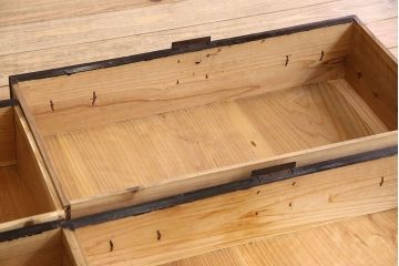 アンティーク家具　明治大正期　古民具・骨董　かくし付き!六尺　大川箪笥のサイドボード(水屋箪笥)