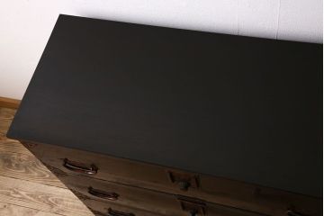 アンティーク家具　明治大正期　古民具・骨董　かくし付き!六尺　大川箪笥のサイドボード(水屋箪笥)