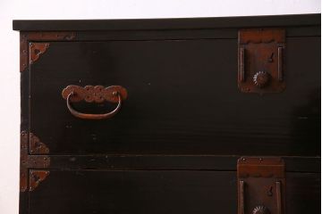 アンティーク家具　明治大正期　古民具・骨董　かくし付き!六尺　大川箪笥のサイドボード(水屋箪笥)