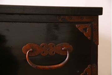 アンティーク家具　明治大正期　古民具・骨董　かくし付き!六尺　大川箪笥のサイドボード(水屋箪笥)