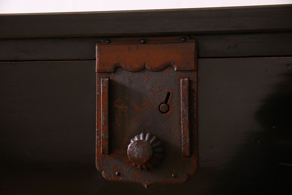 アンティーク家具　明治大正期　古民具・骨董　かくし付き!六尺　大川箪笥のサイドボード(水屋箪笥)