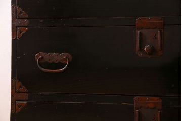 アンティーク家具　明治大正期　古民具・骨董　かくし付き!六尺　大川箪笥のサイドボード(水屋箪笥)