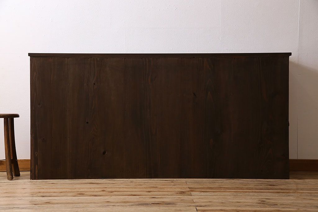 アンティーク家具　明治大正期　古民具・骨董　かくし付き!六尺　大川箪笥のサイドボード(水屋箪笥)