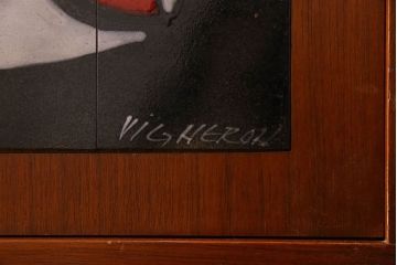 ヴィンテージ家具　フランス製　ビンテージ　VIGHEROH　スタイリッシュなデザインの大型サイドボード