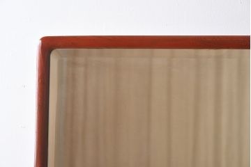 アンティーク雑貨　高級品!和製アンティーク　朱漆塗りの上質な姿見