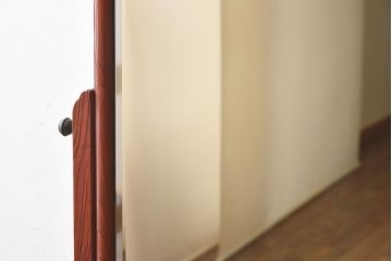 アンティーク雑貨　高級品!和製アンティーク　朱漆塗りの上質な姿見
