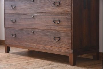 アンティーク家具　天板・脚付き!和製アンティークの衣装箪笥ローボード(ローチェスト)(1)