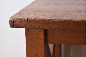 アンティーク雑貨　ラワン材　昭和レトロなアンティーク角スツール2脚セット