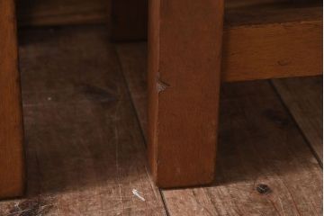 アンティーク雑貨　ラワン材　昭和レトロなアンティーク角スツール2脚セット