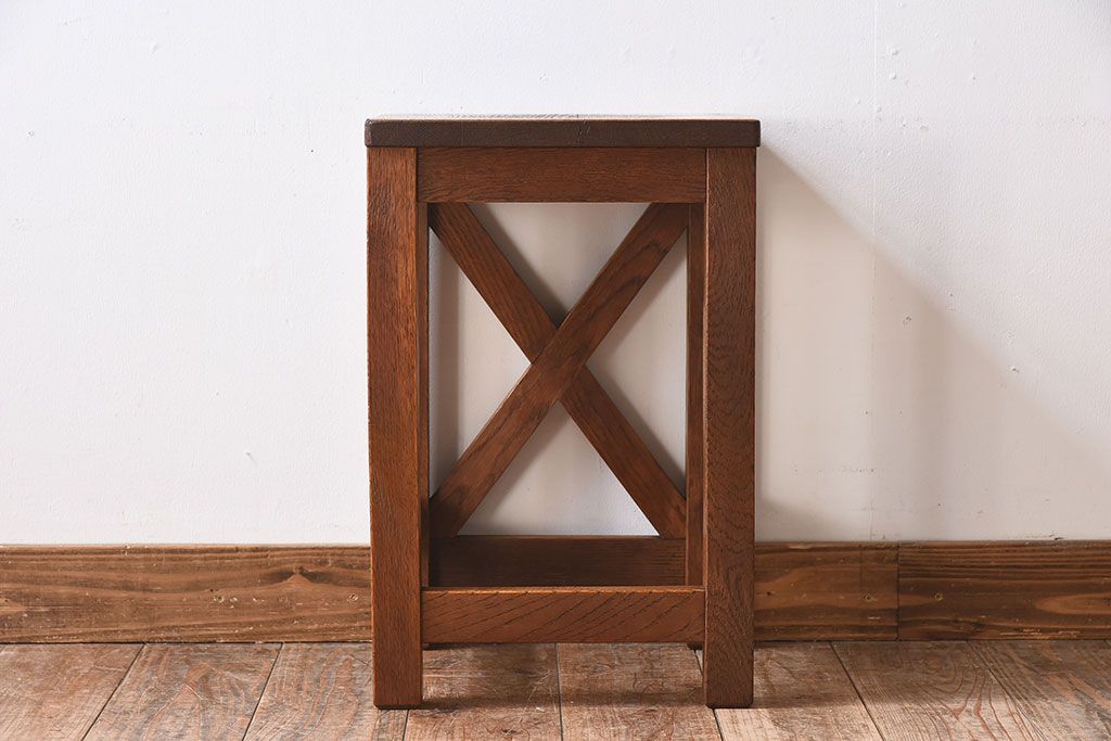 昭和レトロなスツール　アンティーク　古家具 昭和レトロ丸椅子・スツール・木製チェア・古家具・古道具 | 旅