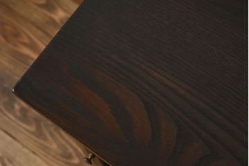 アンティーク家具　和製アンティーク　結霜ガラスがおしゃれなマス目収納棚(カウンターテーブル)