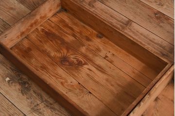 アンティーク雑貨　昭和レトロ　シンプルなデザインの木箱3個セット