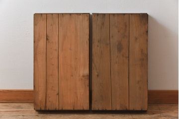 アンティーク雑貨　シンプルなデザイン　昭和レトロな木箱2個セット(1)