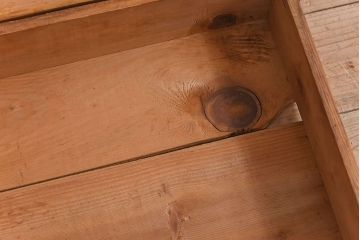 アンティーク雑貨　昭和レトロ 味わい深いシンプルな木箱2個セット(1)