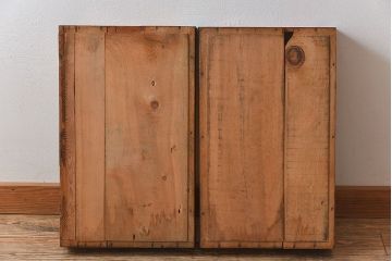 アンティーク雑貨　昭和レトロ 味わい深いシンプルな木箱2個セット(1)