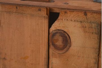 アンティーク雑貨　昭和レトロ 味わい深いシンプルな木箱2個セット(1)