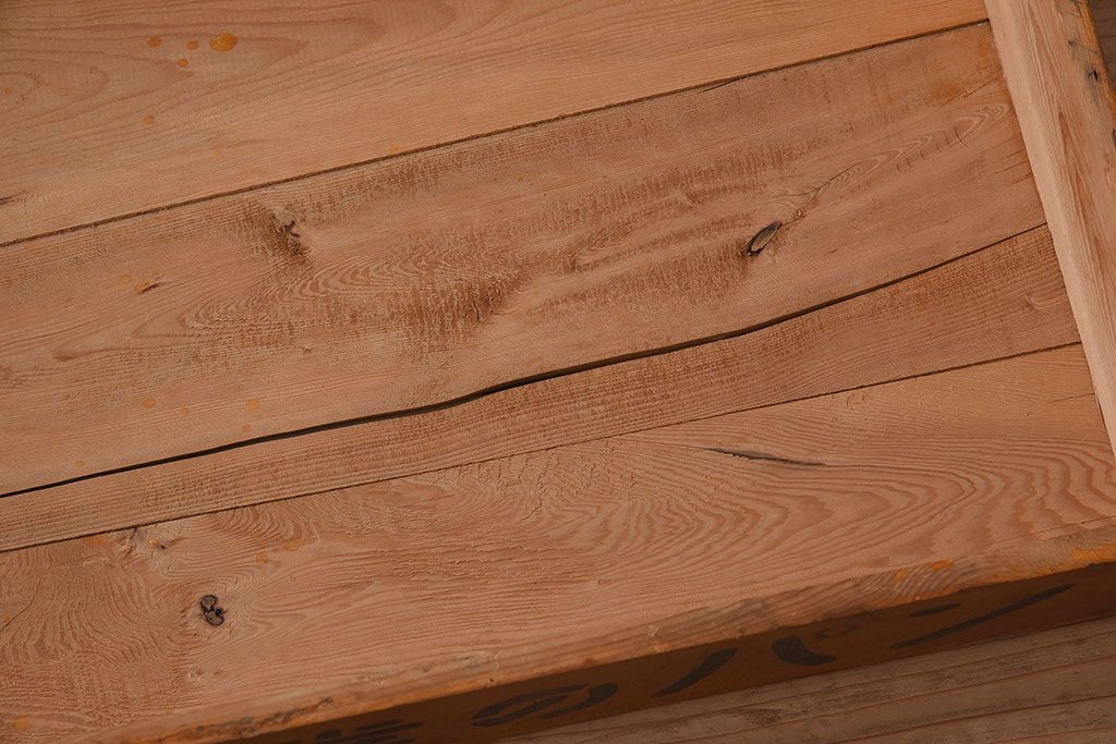 アンティーク雑貨　昭和レトロ 味わい深いシンプルな木箱2個セット(2)