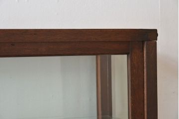 アンティーク家具　大正ロマン 引き出し付き!薄型 和製アンティークガラスケース