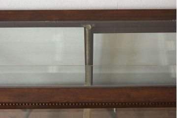 アンティーク家具　大正ロマン 引き出し付き!薄型 和製アンティークガラスケース