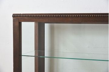 アンティーク家具　大正ロマン 引き出し付き!薄型 和製アンティークガラスケース