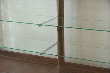 アンティーク家具　大正ロマン 引き出し付き!薄型 和製アンティークガラスケース