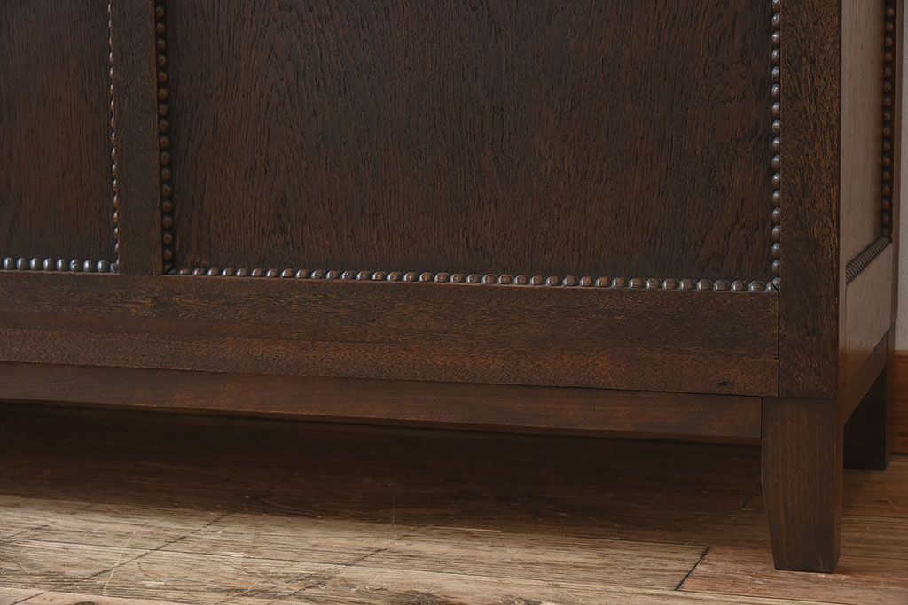 アンティーク家具　大正ロマン 引き出し付き!薄型 和製アンティークガラスケース