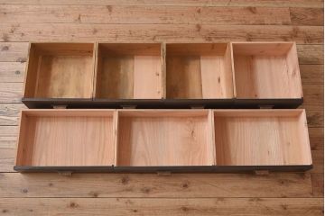 アンティーク家具　大正ロマン 引き出し付き!薄型 和製アンティークガラスケース