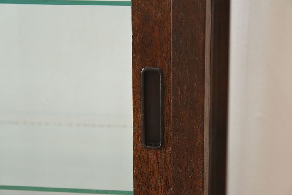 アンティーク家具　大正ロマン 引き出し付き!薄型 和製アンティークガラスケース