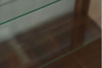 アンティーク家具　大正ロマン 引き出し付き!薄型 和製アンティークガラスケース