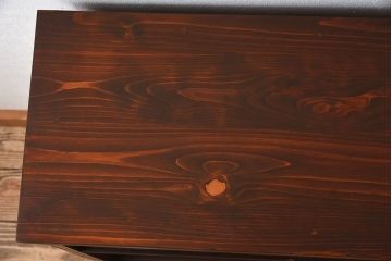 アンティーク家具　 和製アンティーク 丸窓　チェッカーガラス引き戸の収納棚