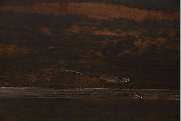 アンティーク家具　和製アンティーク　古い木製のモダンなデザインの本棚