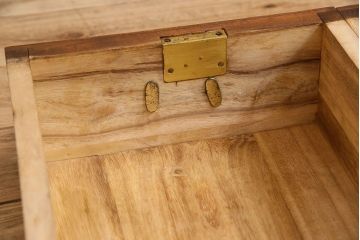 アンティーク家具　和製アンティーク　結霜ガラス入り!和モダンな鉄脚付きタンスローボード(箪笥)